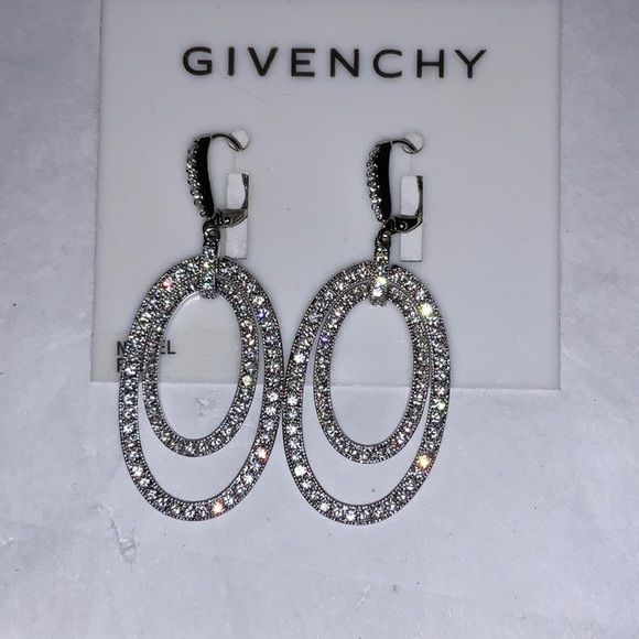 Givenchy Jewelry - *Silver dangle double hoops*